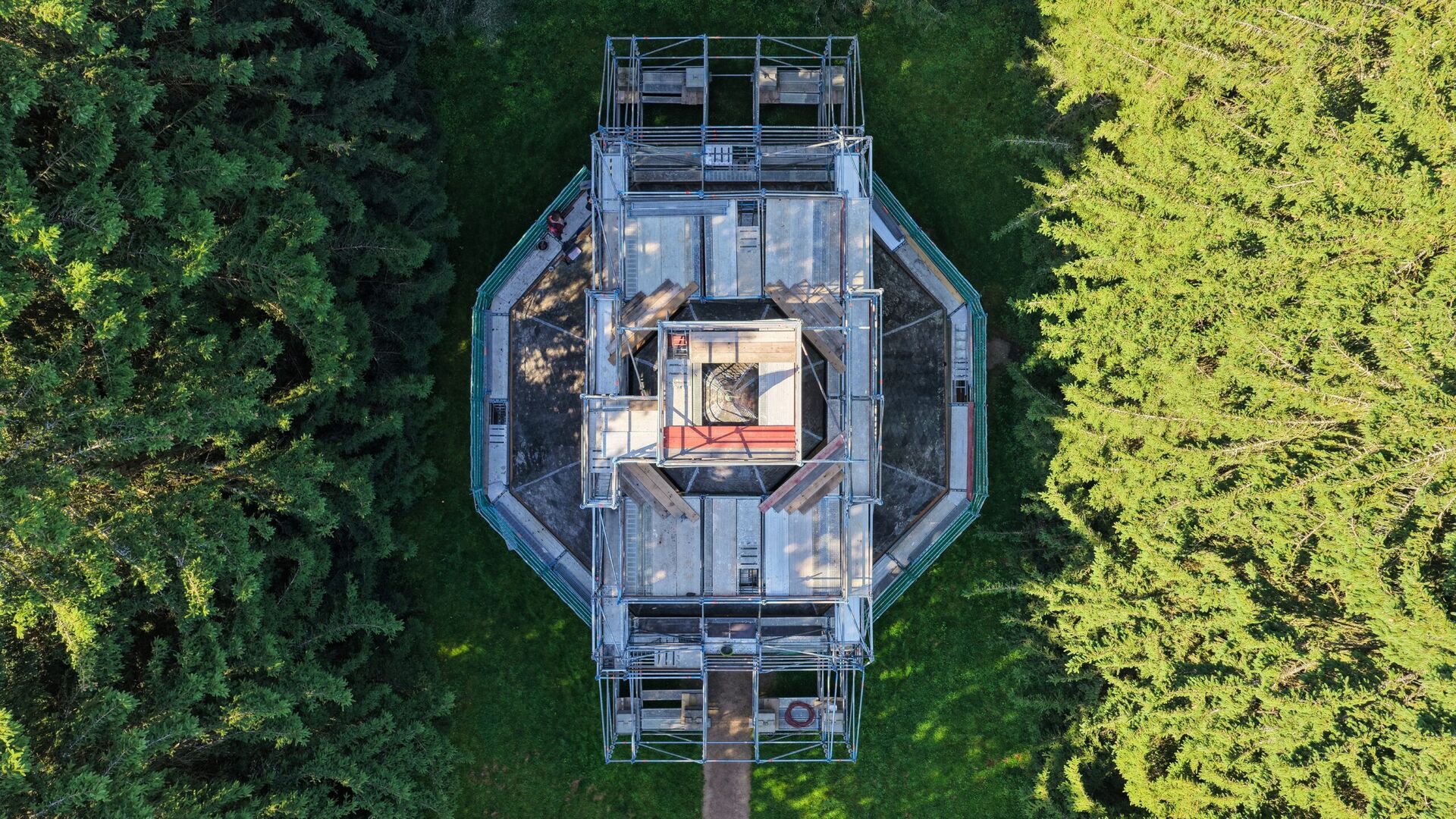 Gerüst Vogelperspektive Top-Down