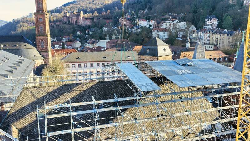 Gerüstbau Heidelberg Panorama mit Kirche